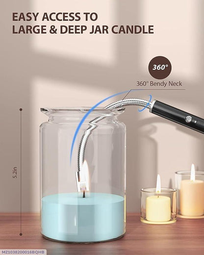 Rechargeable Arc Lighter - USB Electric Pulse Igniter with 360° Flexible Neck