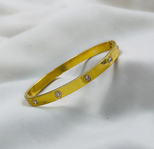 Gold Plated Crystal Studded Bangle