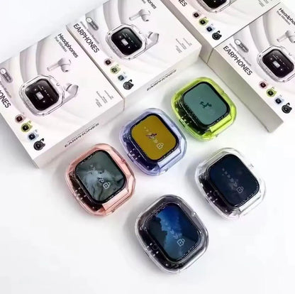 Wireless Transparent Airmax Buds Bluetooth 5.3 Touchscreen Display