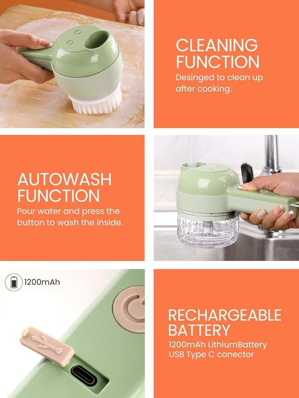 Electric Vegetable Cutter with Auto-Clean | Buy Online in Pakistan at MetroCart – Electric | MetroCart Pakistan