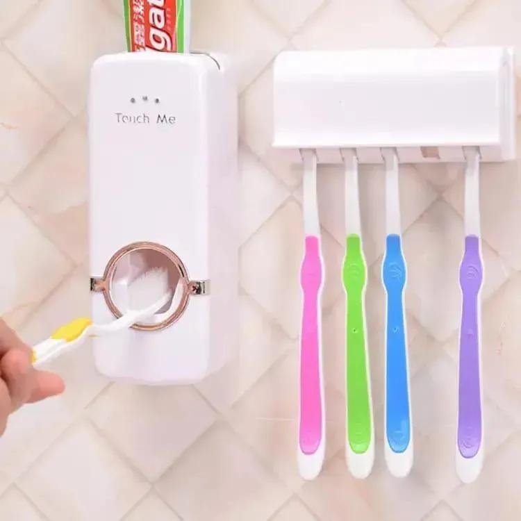 Automatic Toothpaste Dispenser Toothbrush Holder