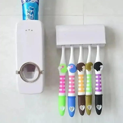 Automatic Toothpaste Dispenser Toothbrush Holder