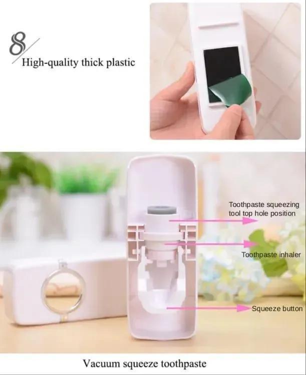 Automatic Toothpaste Dispenser Toothbrush Holder