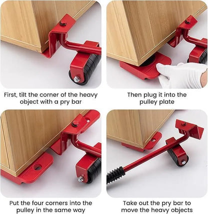 Heavy-Duty Furniture Mover Tool Set Lifting Lever