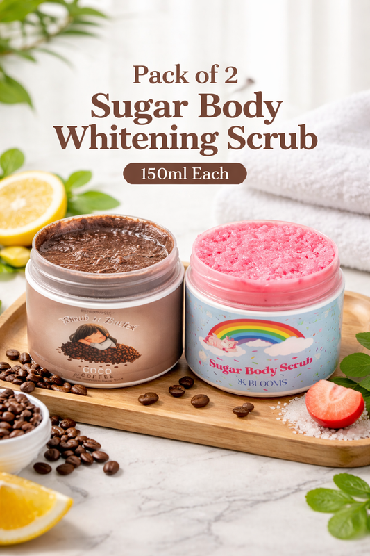Pack of 2 Sugar Body Whitening Scrub 150ml Each Exfoliating Scrub for Smooth Glowing Skin | Buy Online in Pakistan at MetroCart – Pack | MetroCart Pakistan
