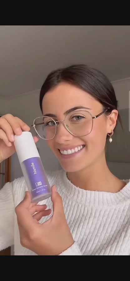 V34 Colour Corrector Serum - Purple Teeth Whitening Toothpaste by Hismile