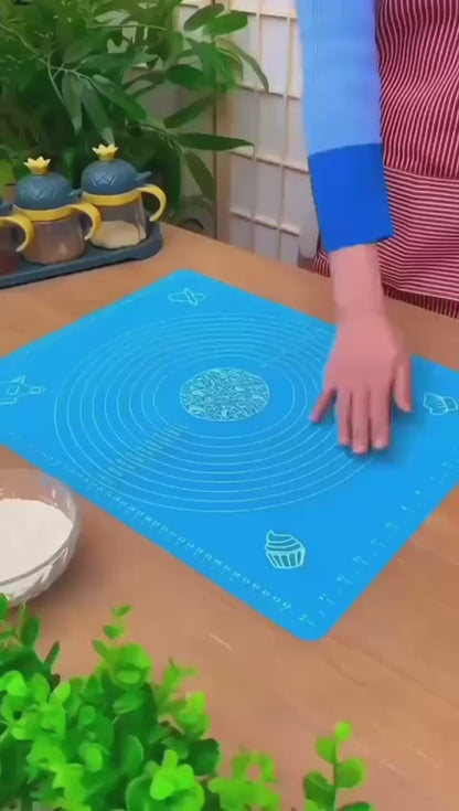 Silicone Roti Mat - Non-Stick Kneading & Rolling Mat with Measurements