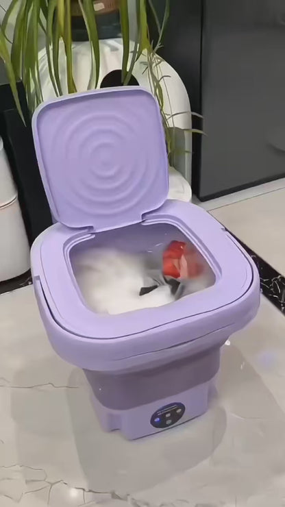 Portable Mini Washing Machine - Foldable Compact Washer for Baby Clothes & Underwear