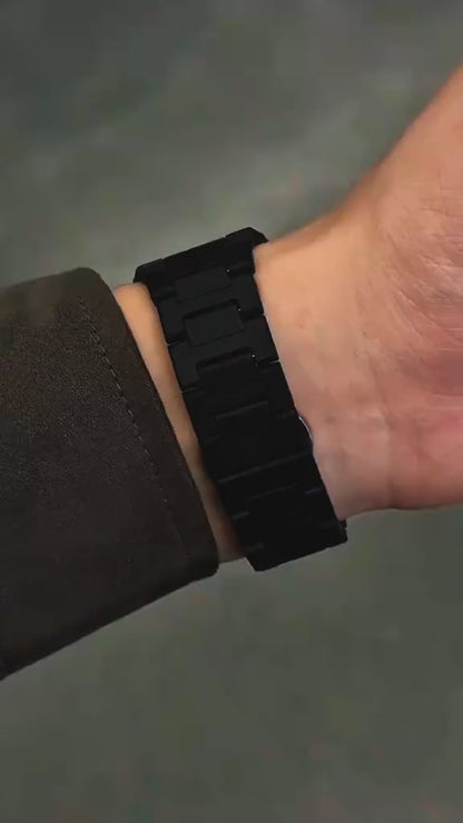 Men's Black Arabic Aura Watch Carbon Fiber Strap Quartz