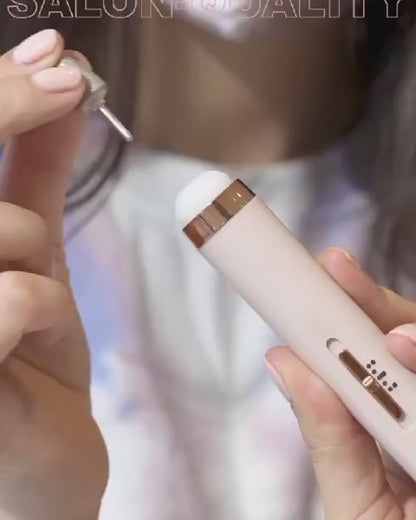 Rechargeable Nails Buff Kit - Flawless Salon Manicure & Pedicure Tool with 6 Heads