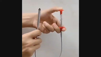 Metal Flexible 60cm Wire Brush Drain Cleaner Sink Sewer Pipe Tool