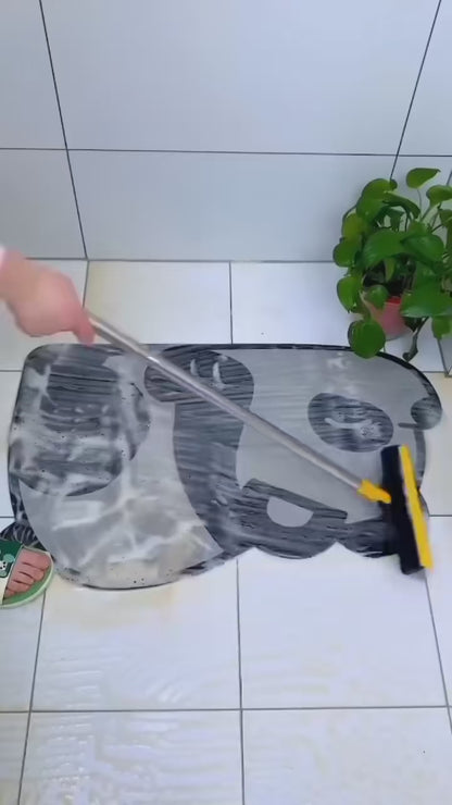 2 in 1 Dust Cleaning Scrubber and Wiper Brush - Triangular Head Design