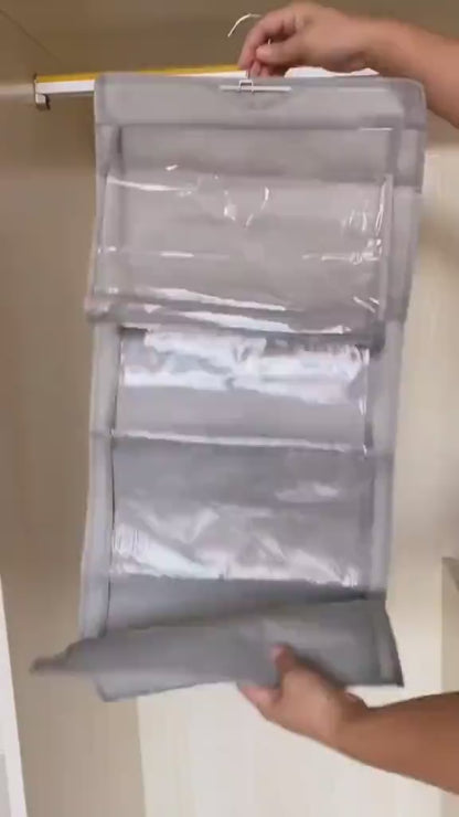 Hanging Handbag Organizer 6 Pocket Double-Sided Storage