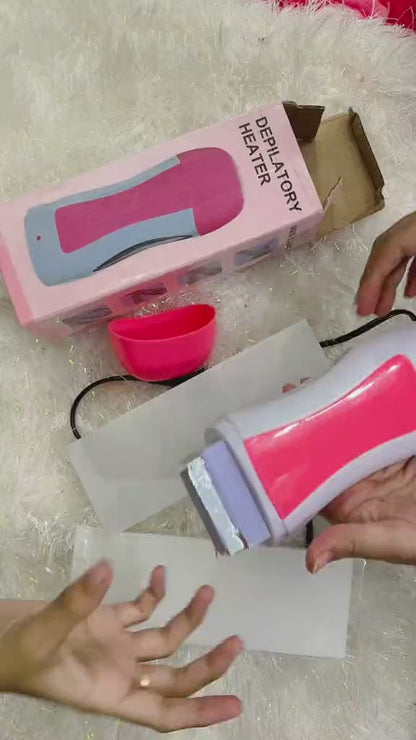 Depilatory Wax Heater Kit 3-in-1 Roll-On Hair Removal