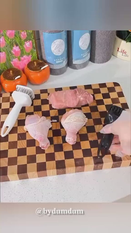 Stainless Steel Meat Tenderizer - 24 Needle Professional Tenderizing Tool